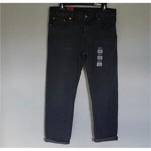 LEVI'S NWT 501 Cropped Black Washed Jeans Size 27